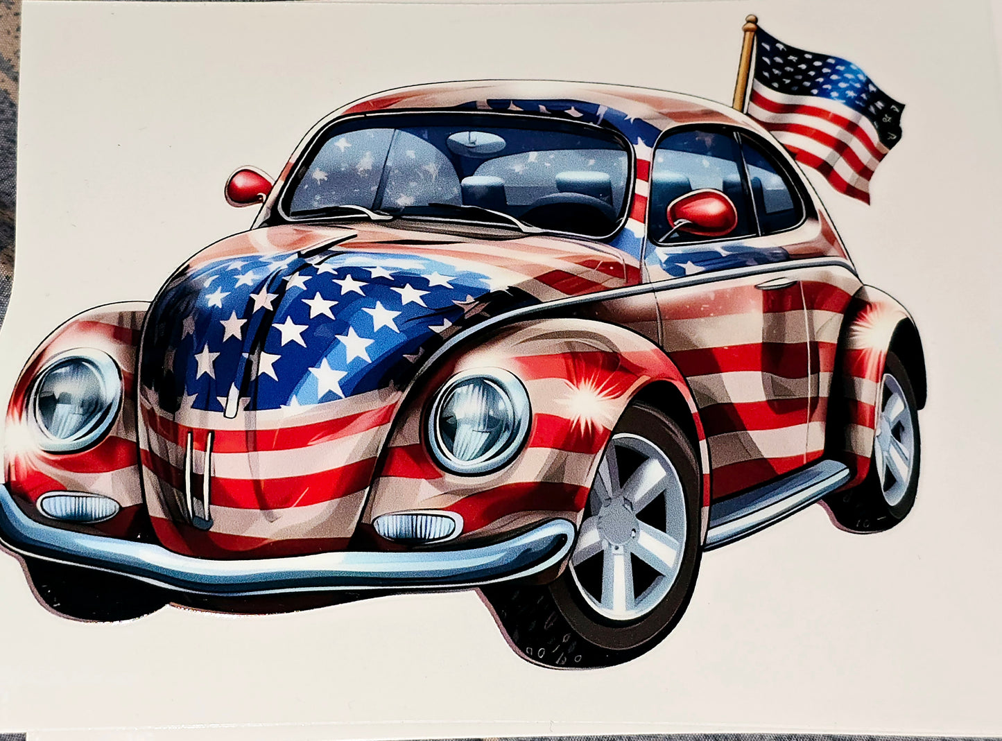 Independence Day clear XL UV DTF decals and wraps