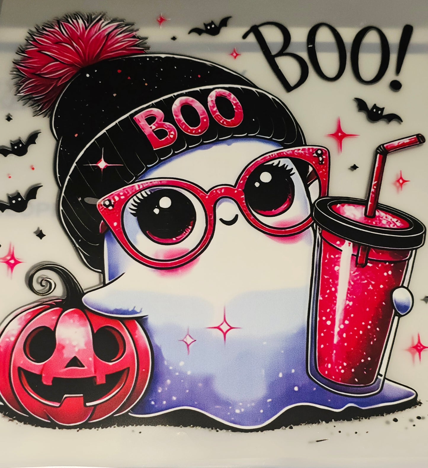 Ghost boo large DTF iron on transfer