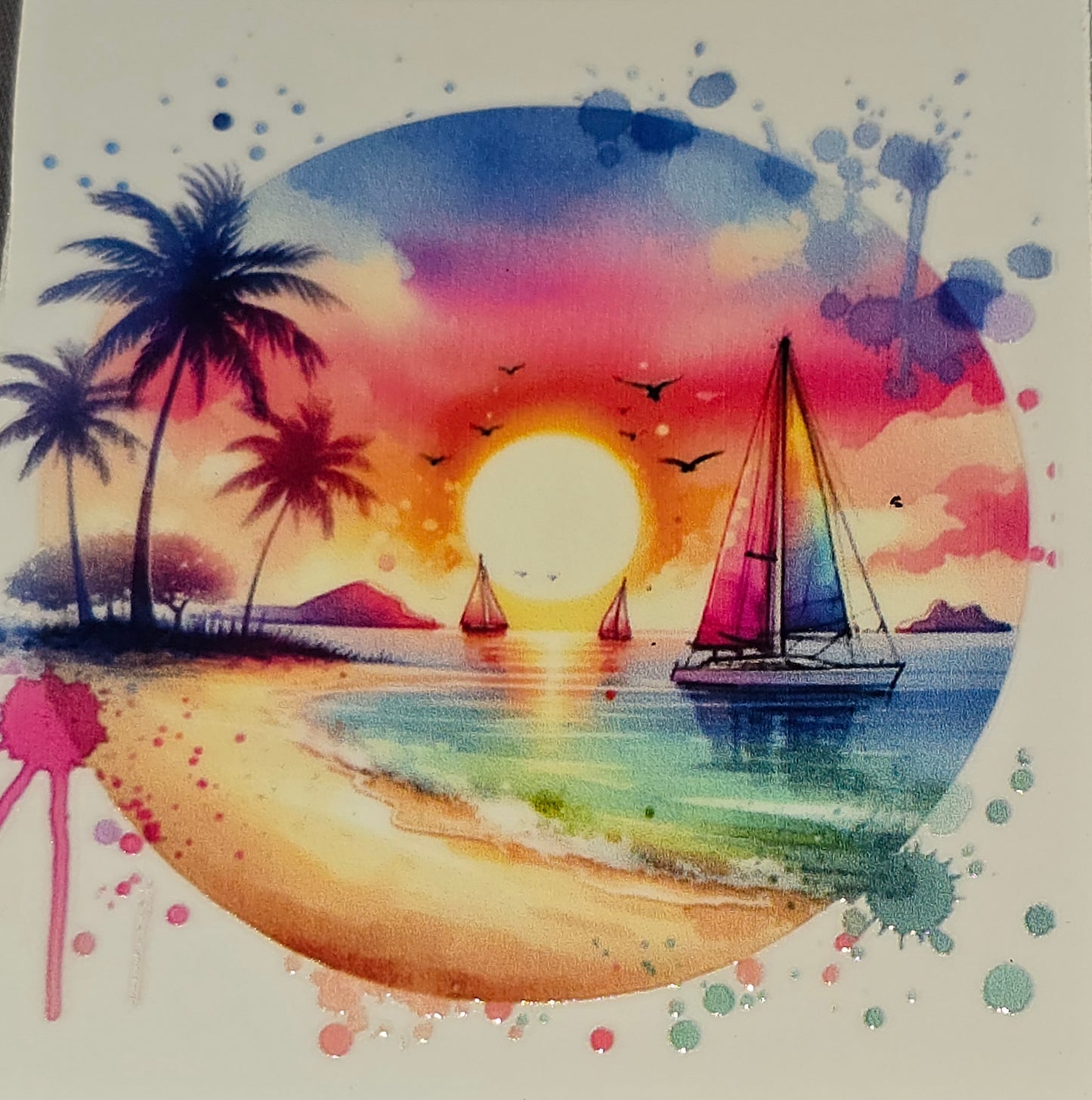 Life on the ocean medium & xl clear UV DTF