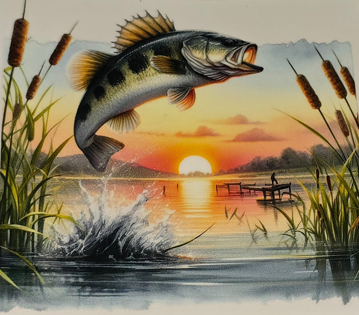 Catching a fish clear xl UV DTF