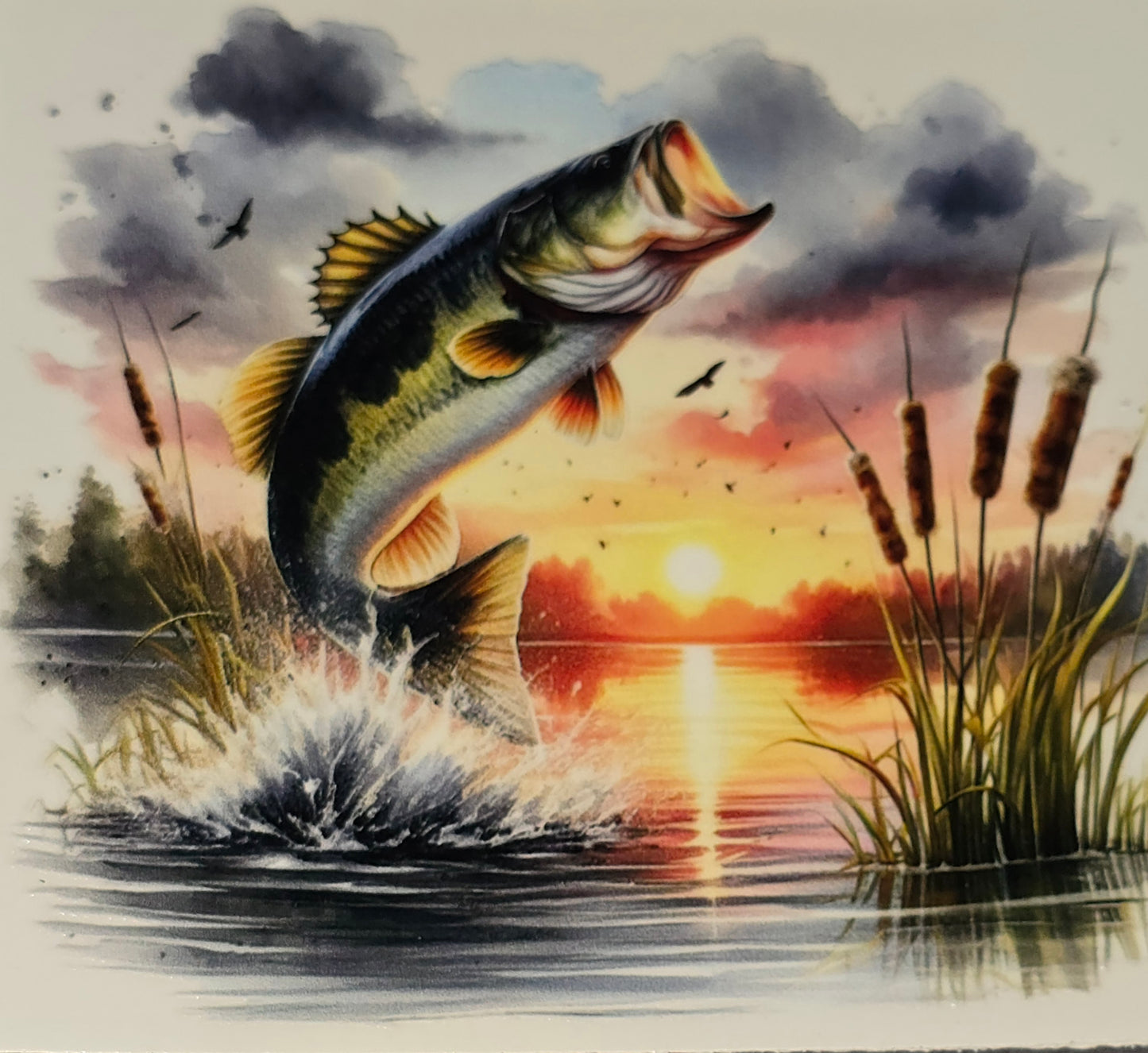 Catching a fish clear xl UV DTF