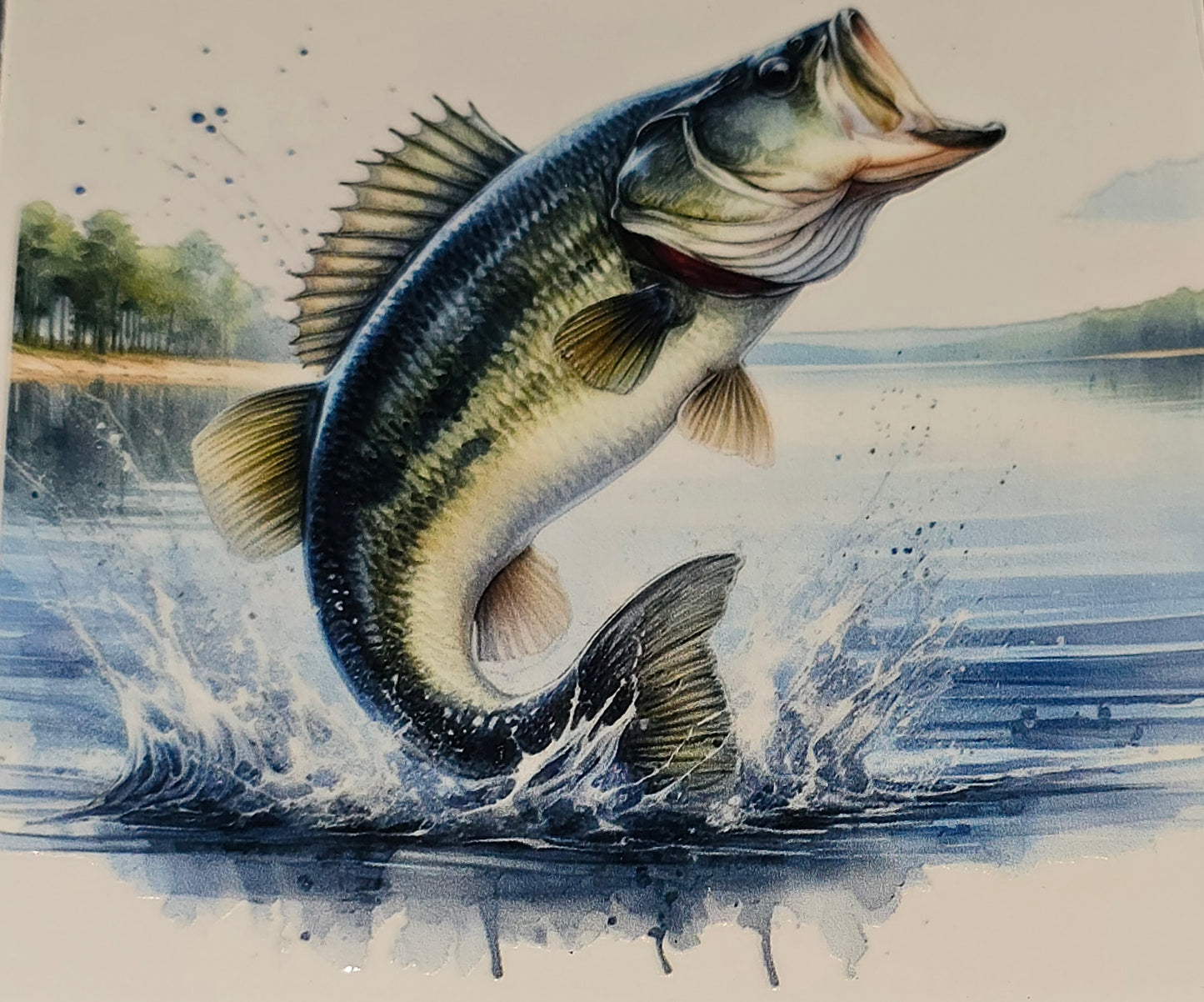 Catching a fish clear xl UV DTF