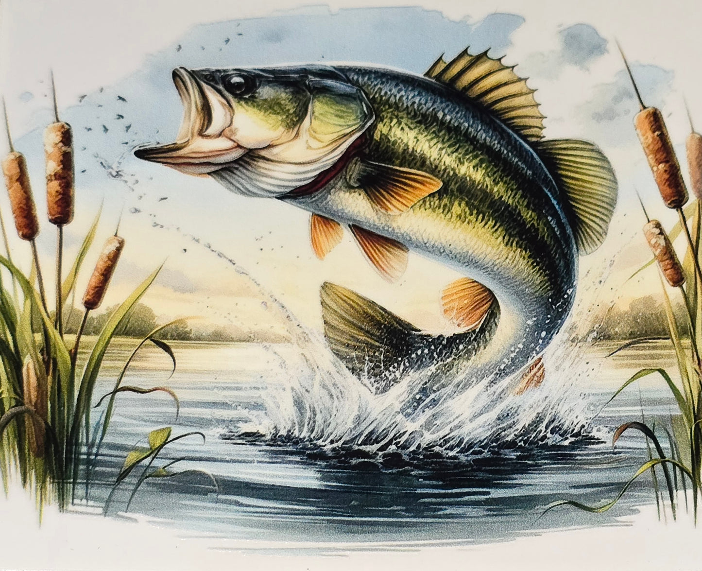 Catching a fish clear xl UV DTF