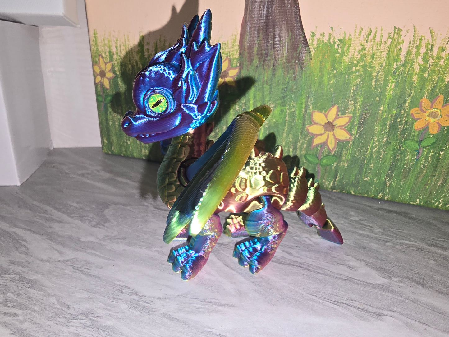 3D printed winged dragon
