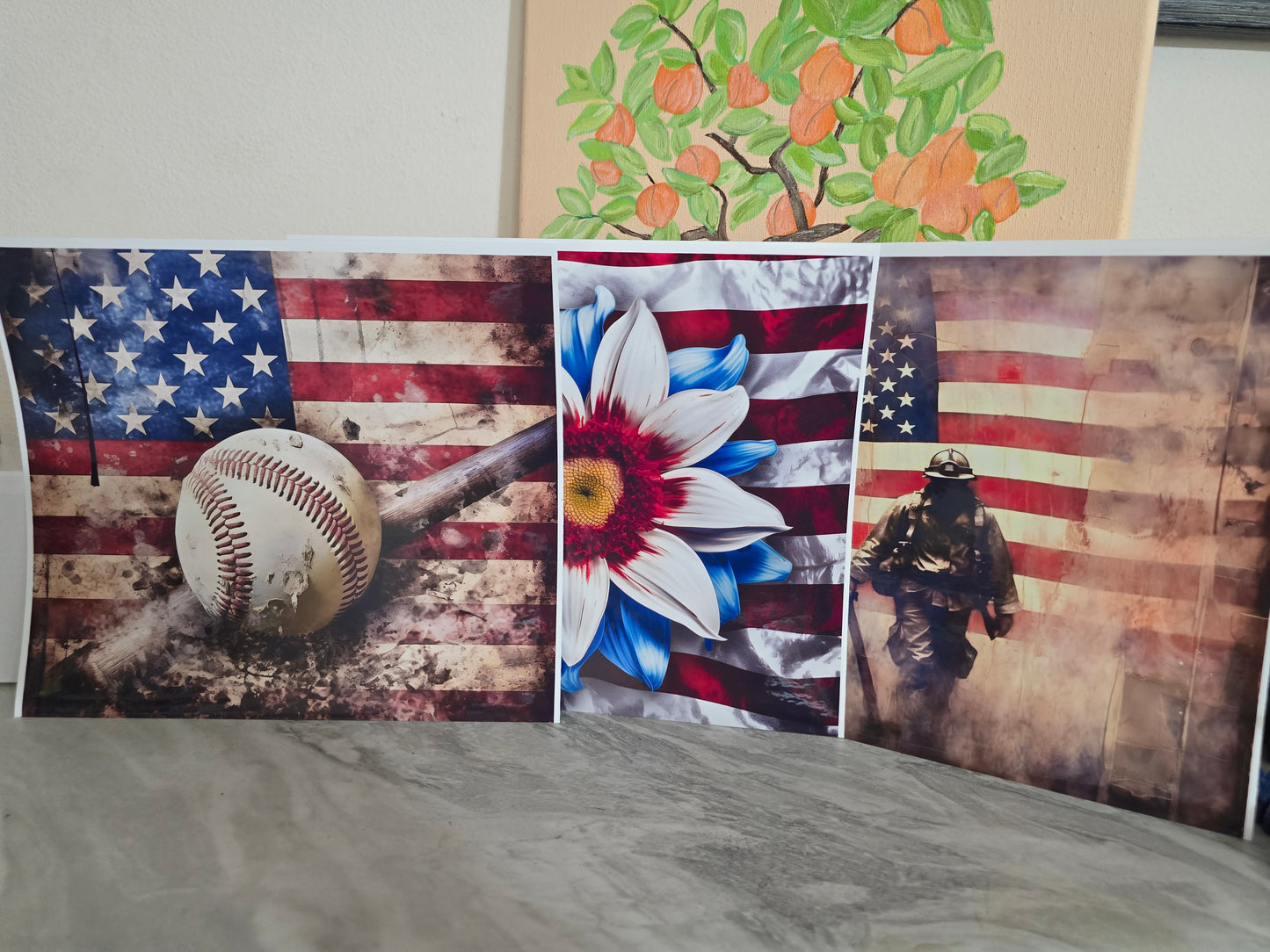 Patriotic set of three 20 oz vinyl wraps