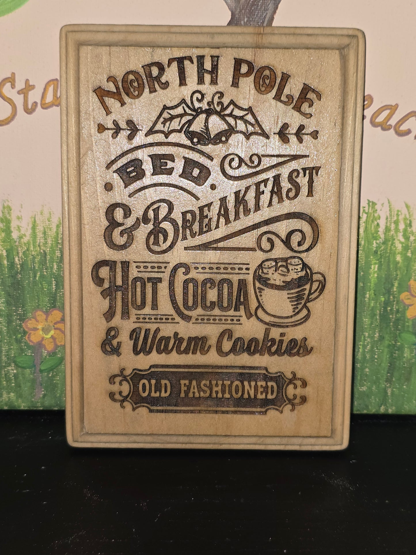 Happy North Pole engraved sign