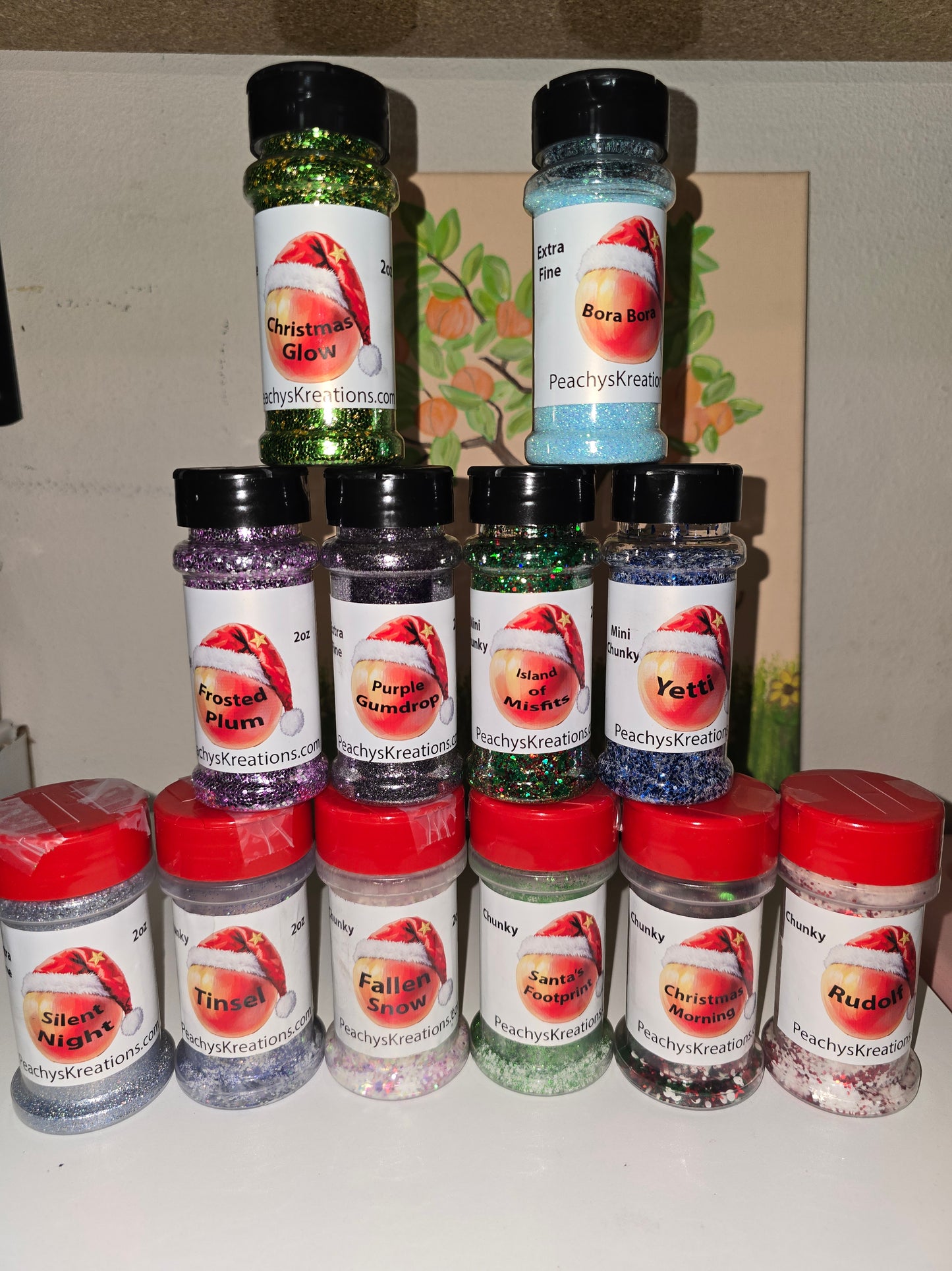 12 days of Christmas Glitter set