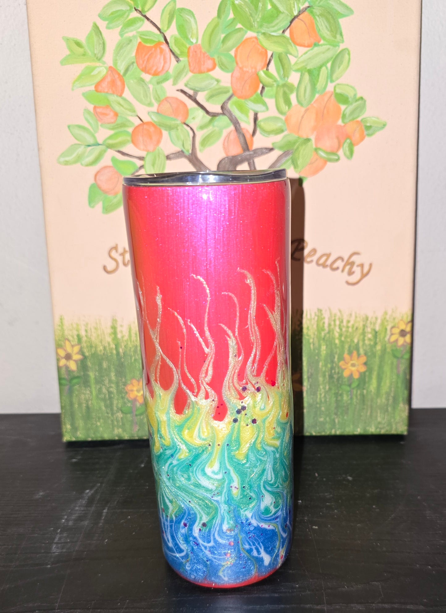 20 oz flame skinny tumbler