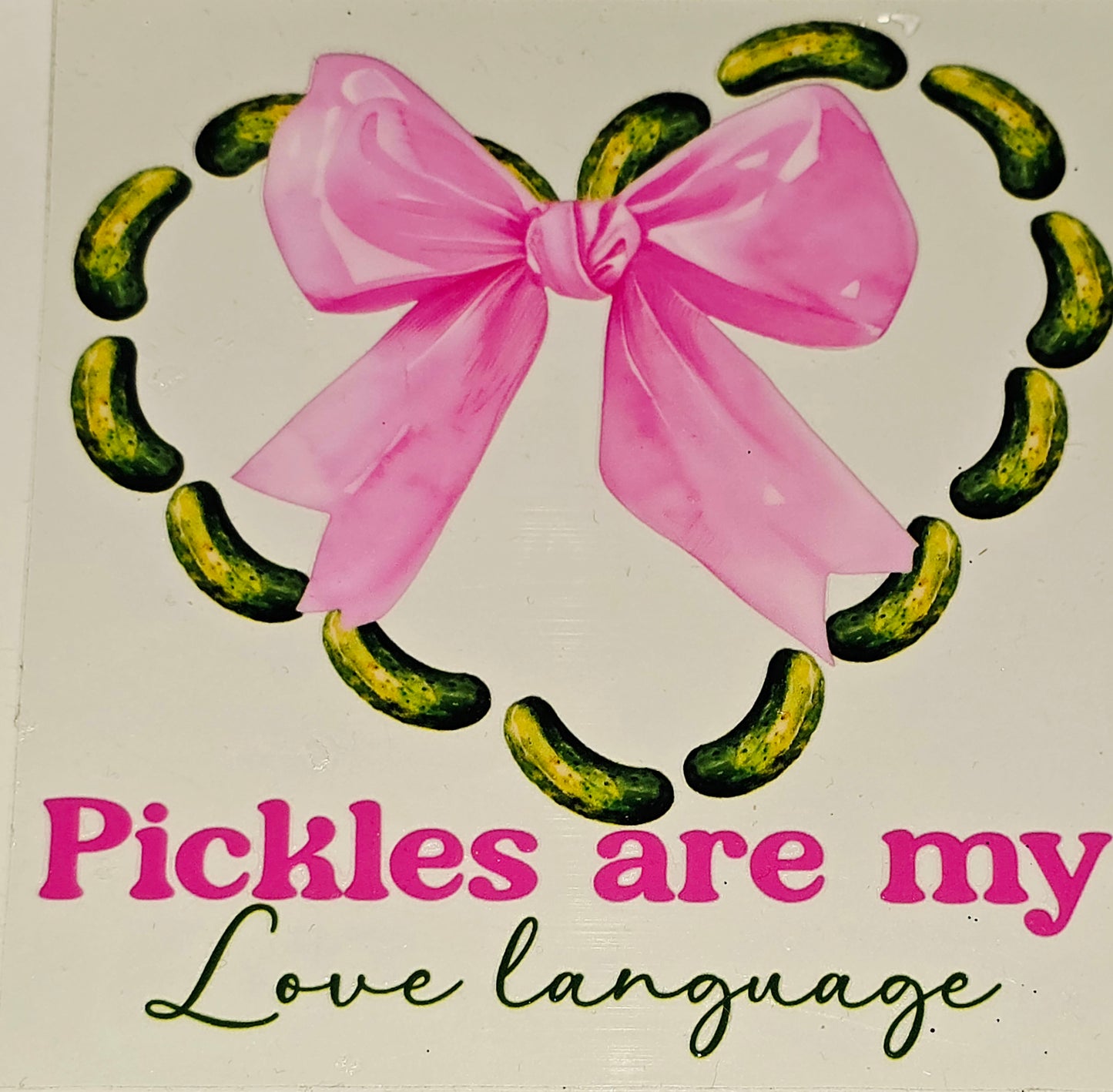 XL19 pickles love language XL uvdtf decal