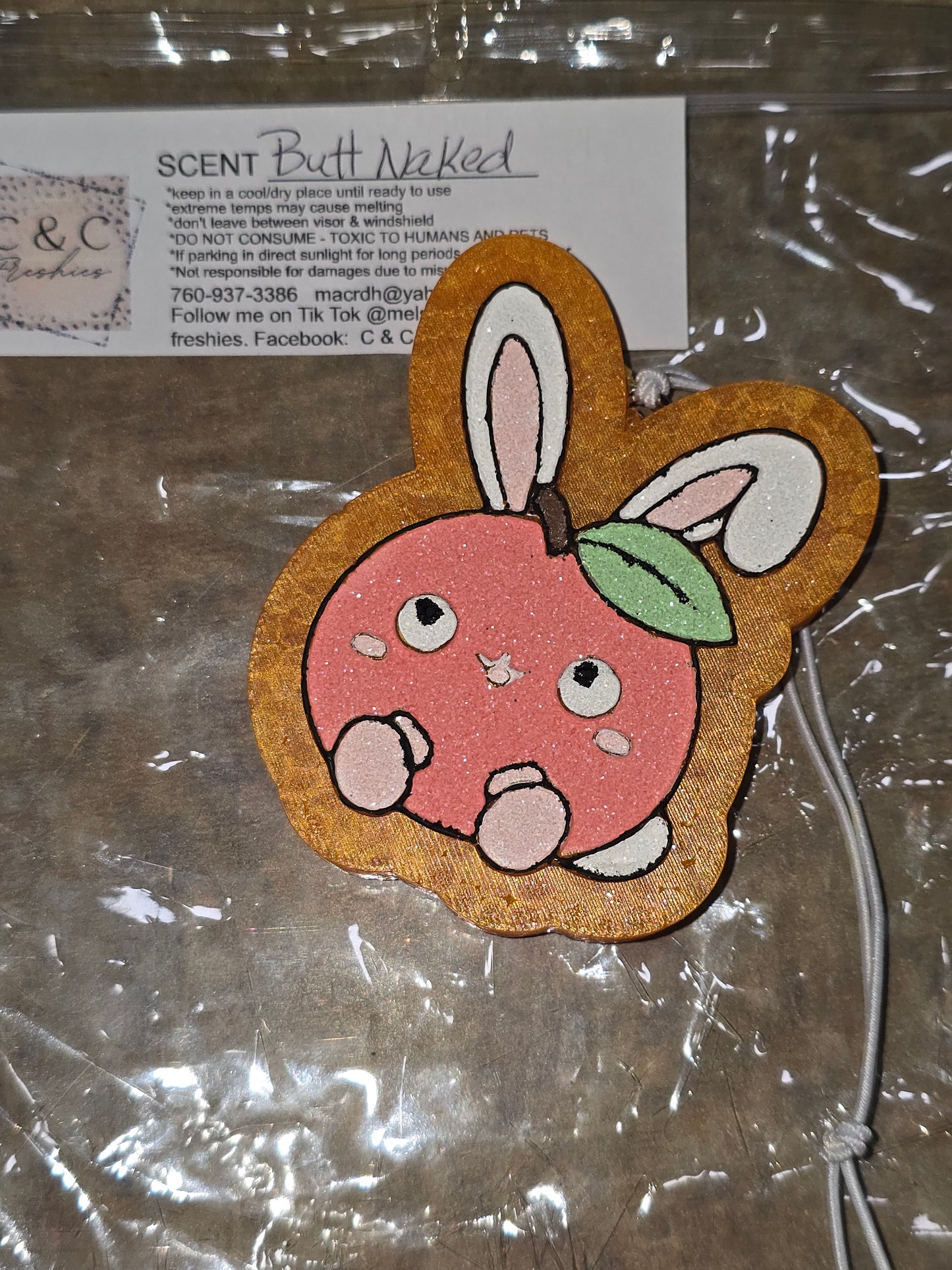 Peach bunny freshie