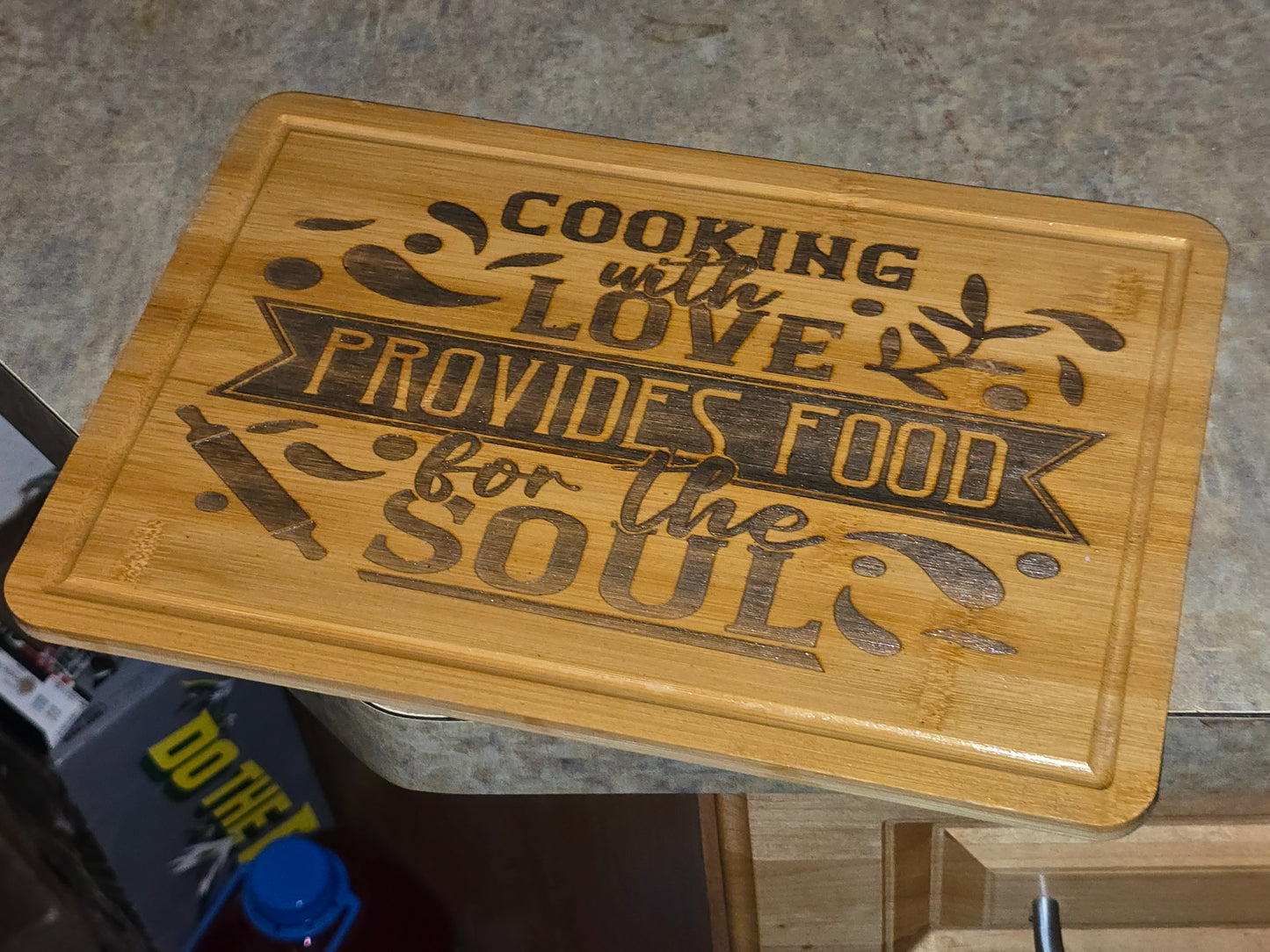 Cooking for the soul cutting board