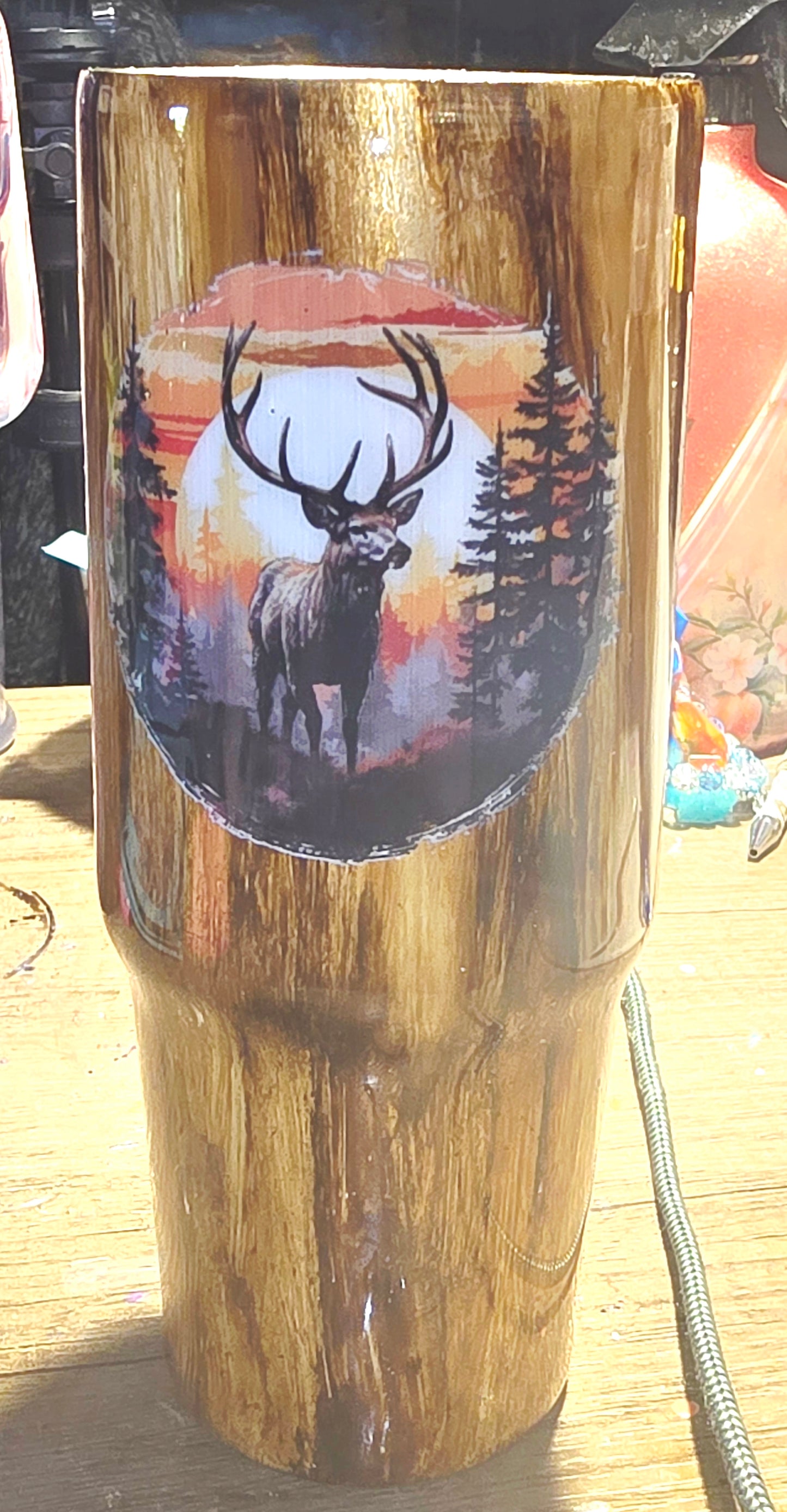 30 oz clip mate wood grain tumbler