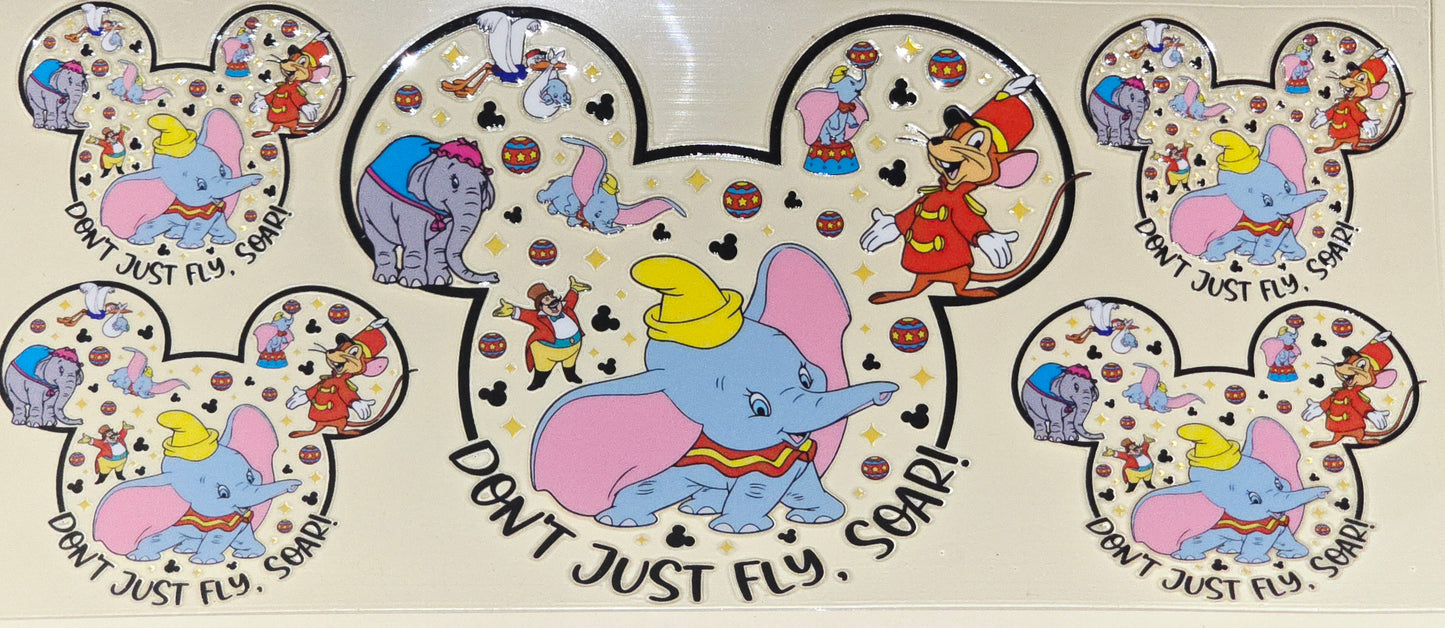 Big ears elephant uvdtf wrap