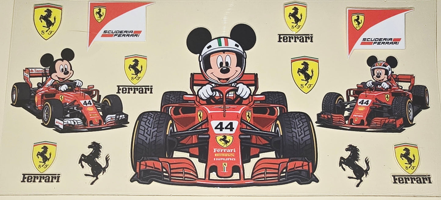 Mouse in a fast car uvdtf wrap