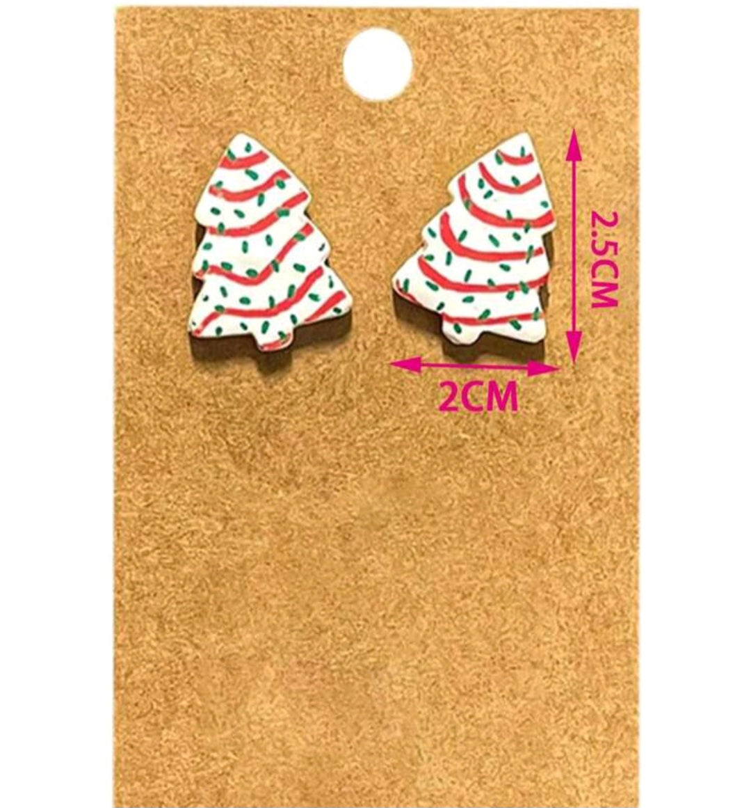 Christmas tree cakes earrings