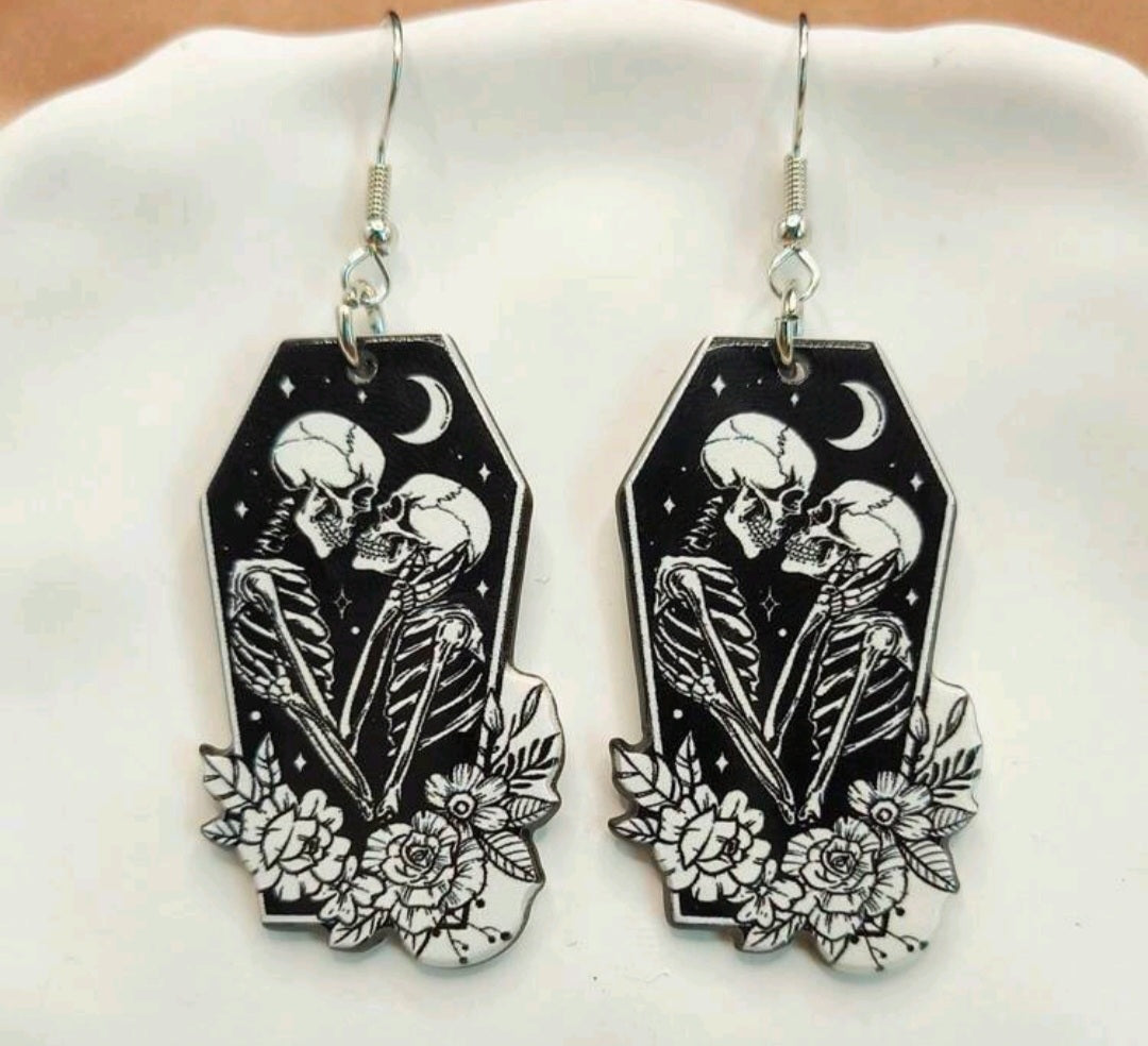 Til death do us part acrylic earrings