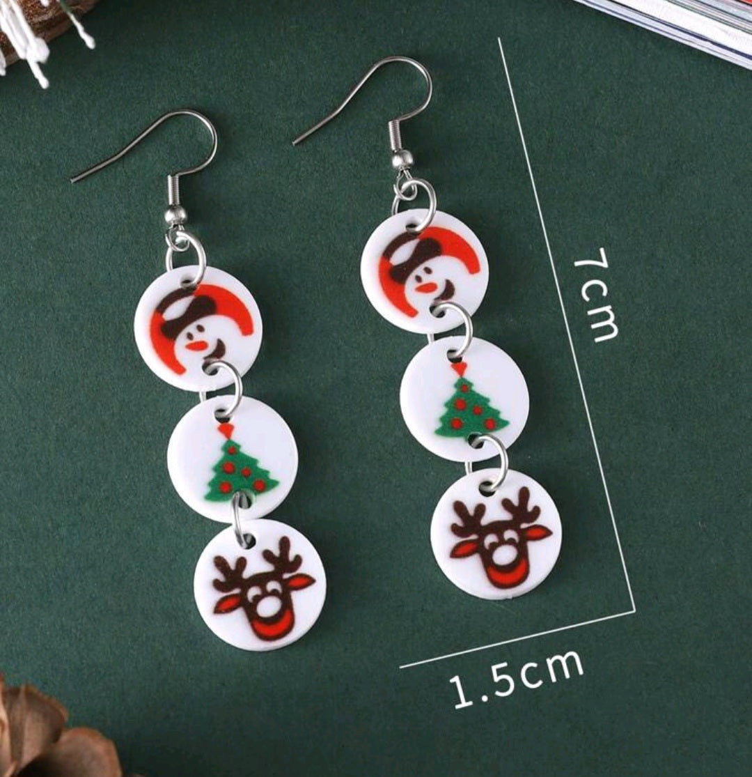 Christmas pendant earrings