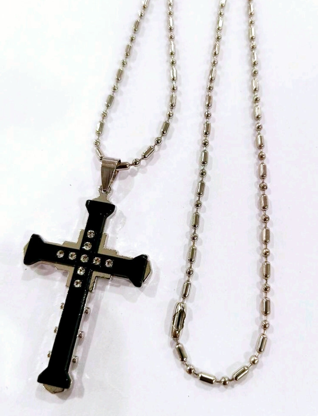 Dark knight cross necklace