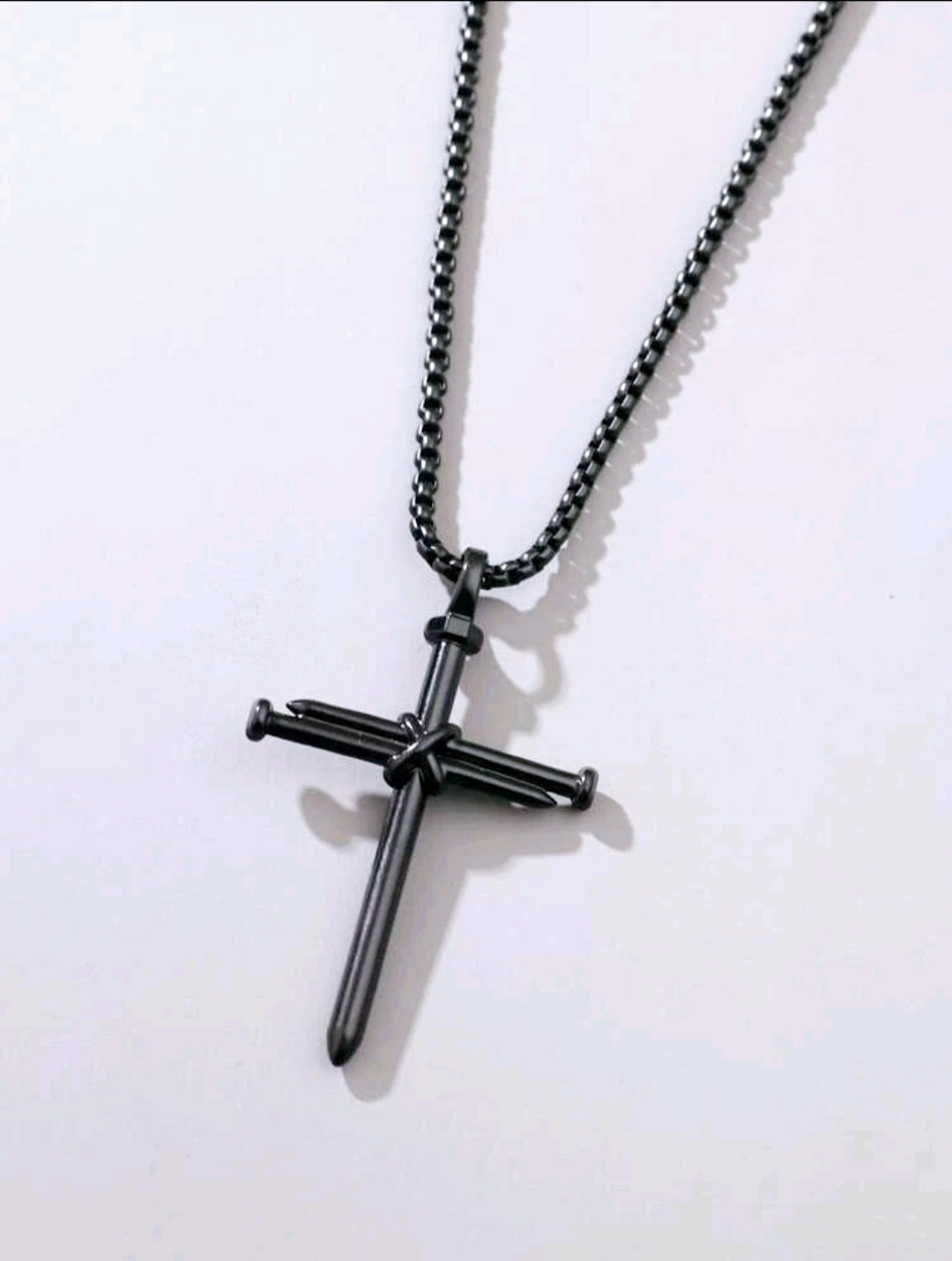 Three Nails Equals Forgiveness Cross Necklace