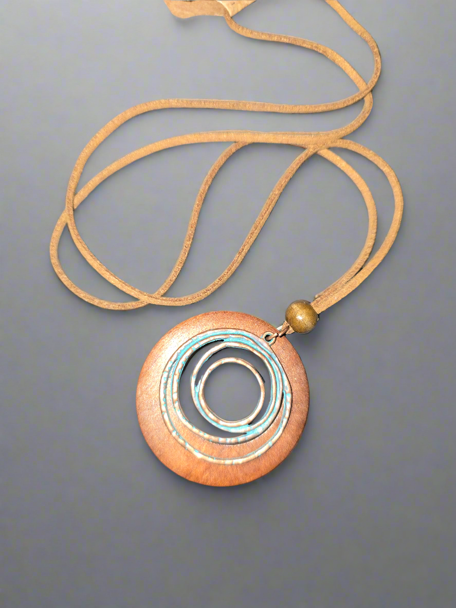 Boho style earrings and necklace