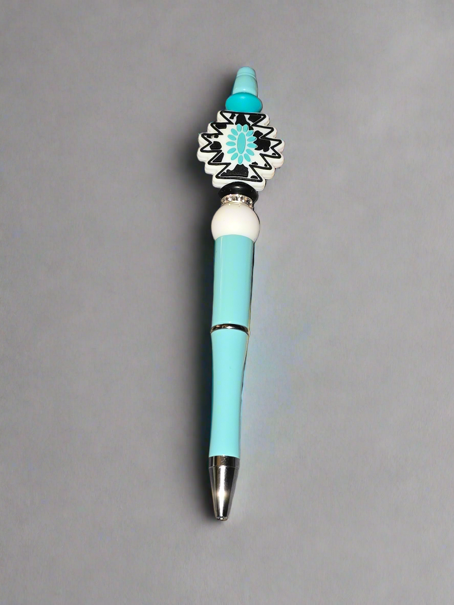 Western focal beaded pen
