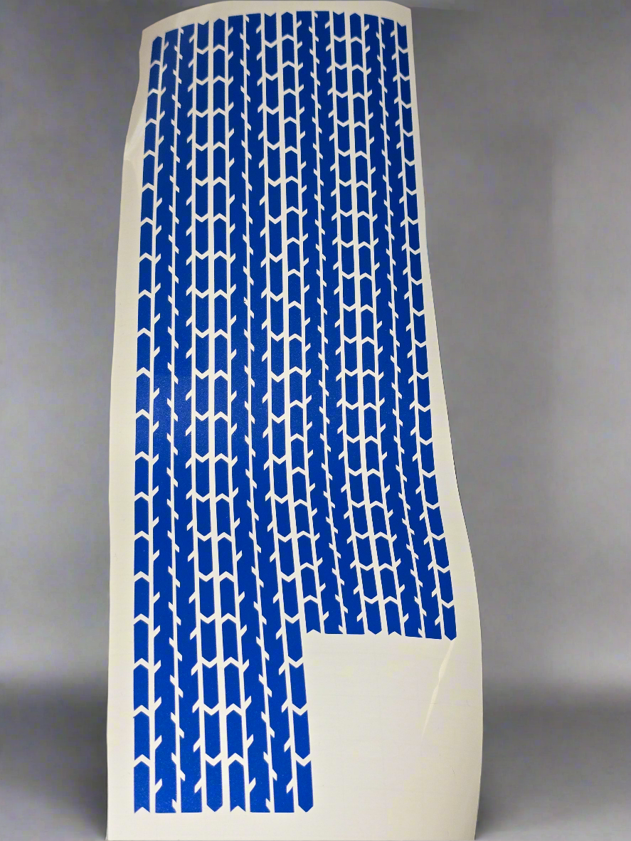 Tire tracks vinyl cut outs