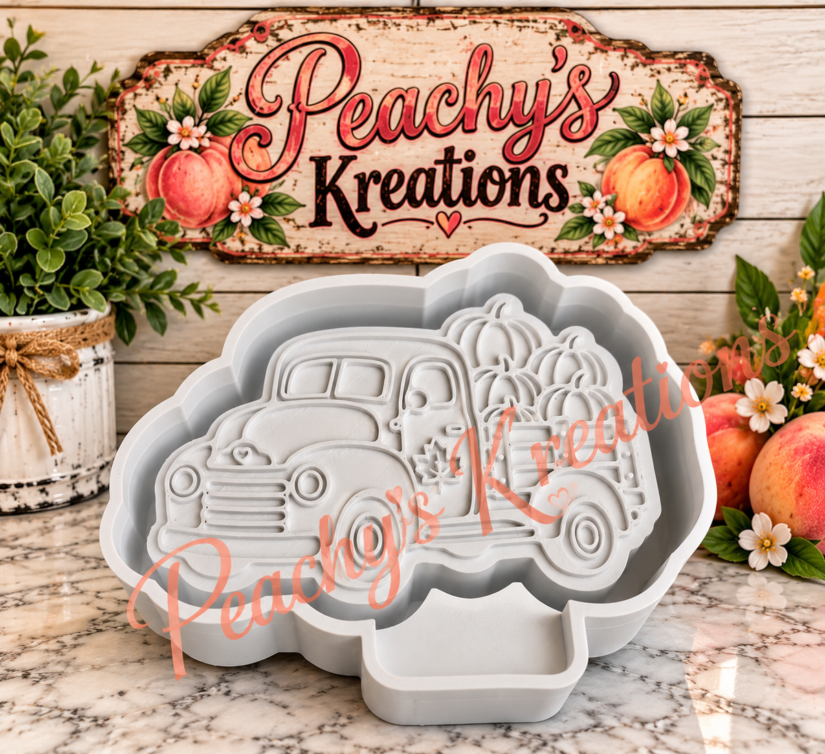 Fall pumpkin truck mold