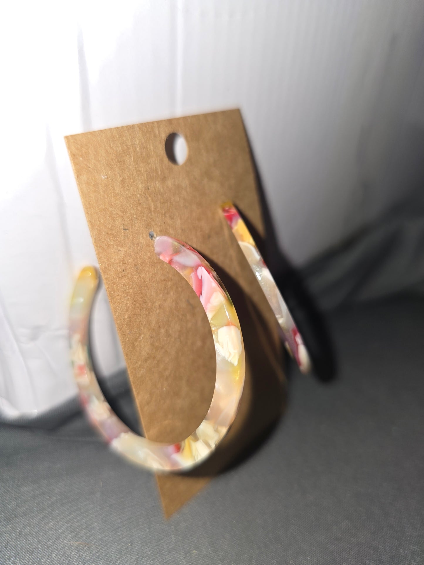 Acrylic hoop earrings