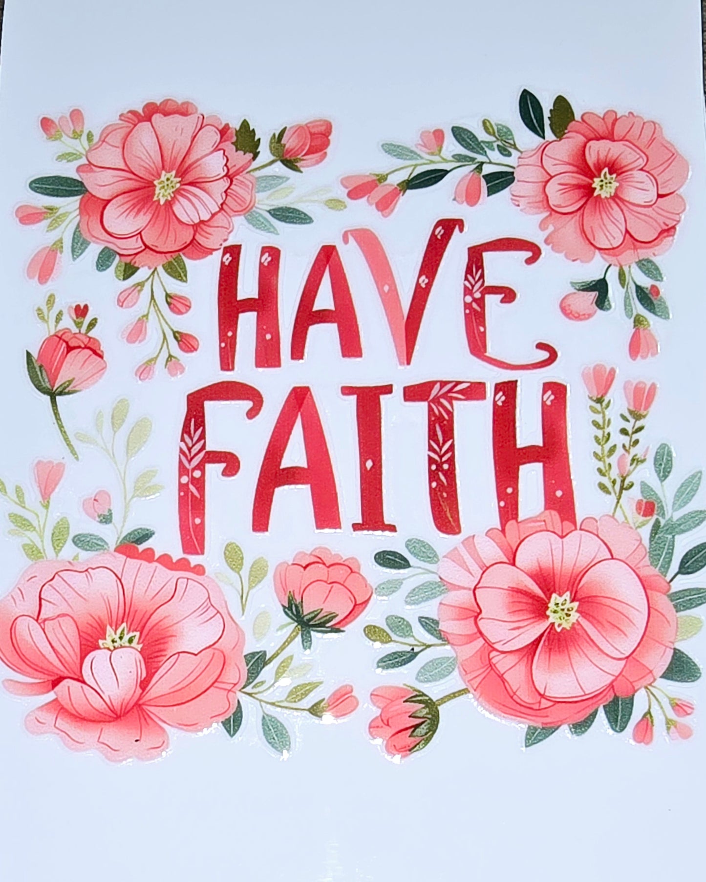 Christian inspirational clear UV DTF