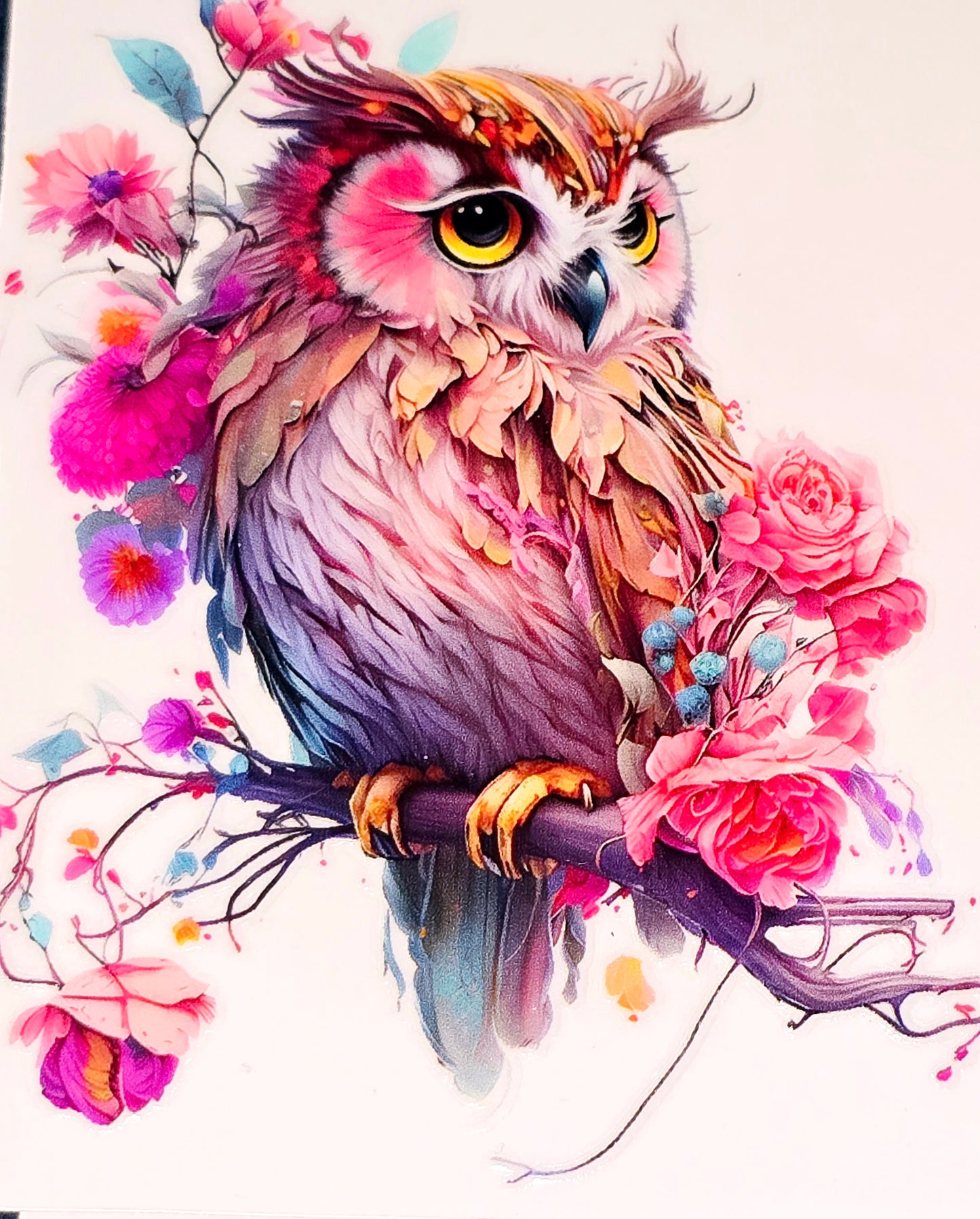 Owls medium clear UV DTF