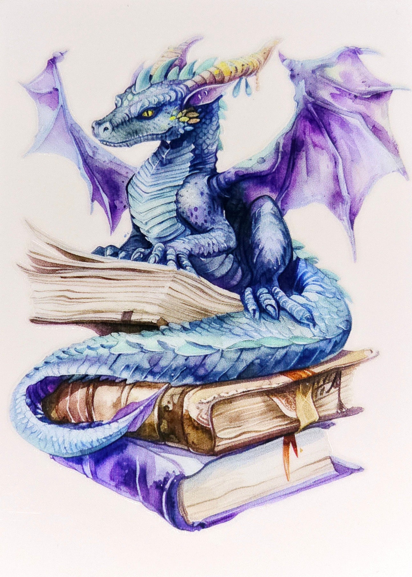Rainbow & pastel dragons medium clear UV DTF