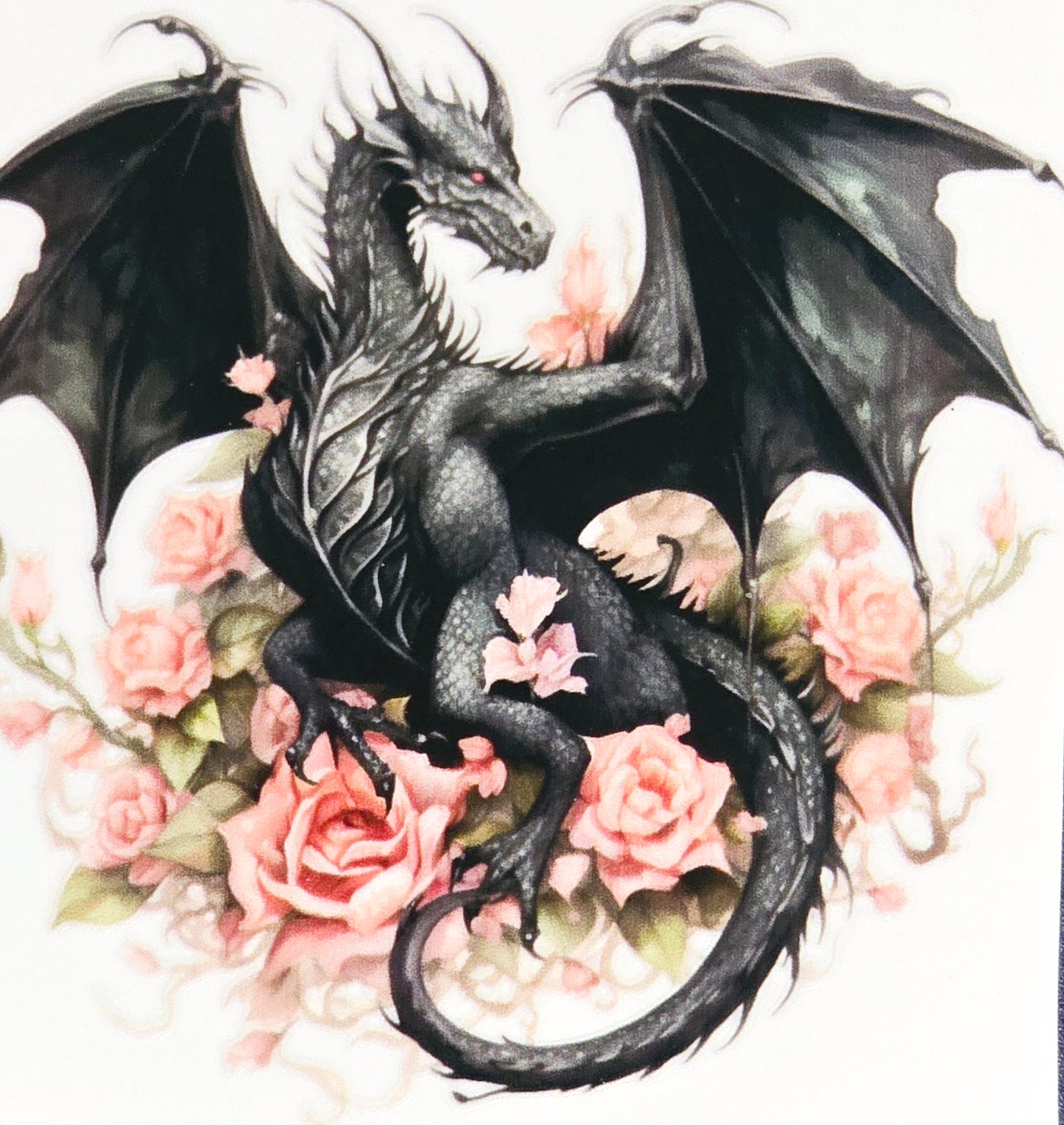 Rainbow & pastel dragons medium clear UV DTF