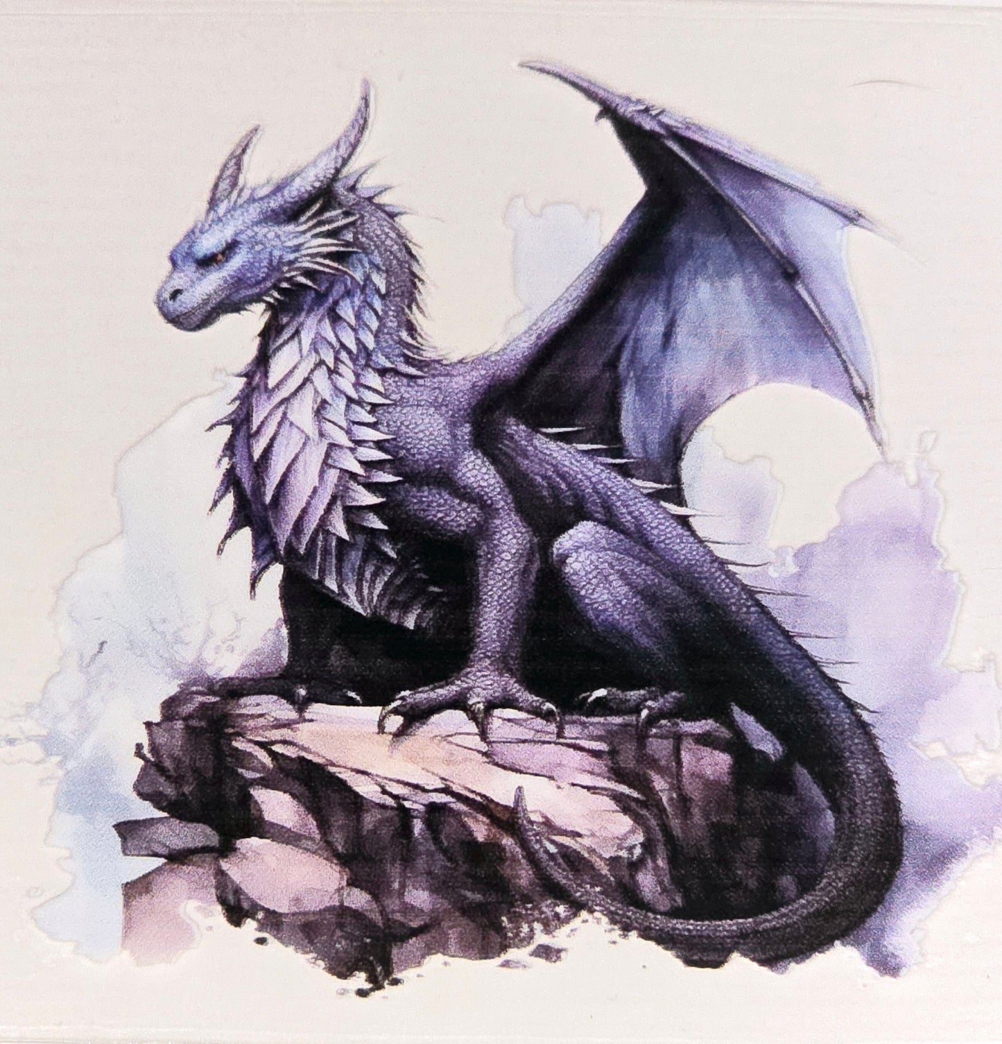 Rainbow & pastel dragons medium clear UV DTF