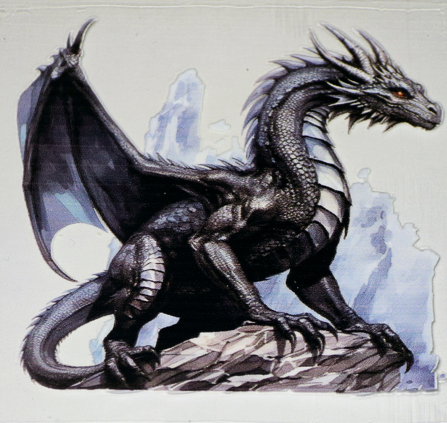 Rainbow & pastel dragons medium clear UV DTF