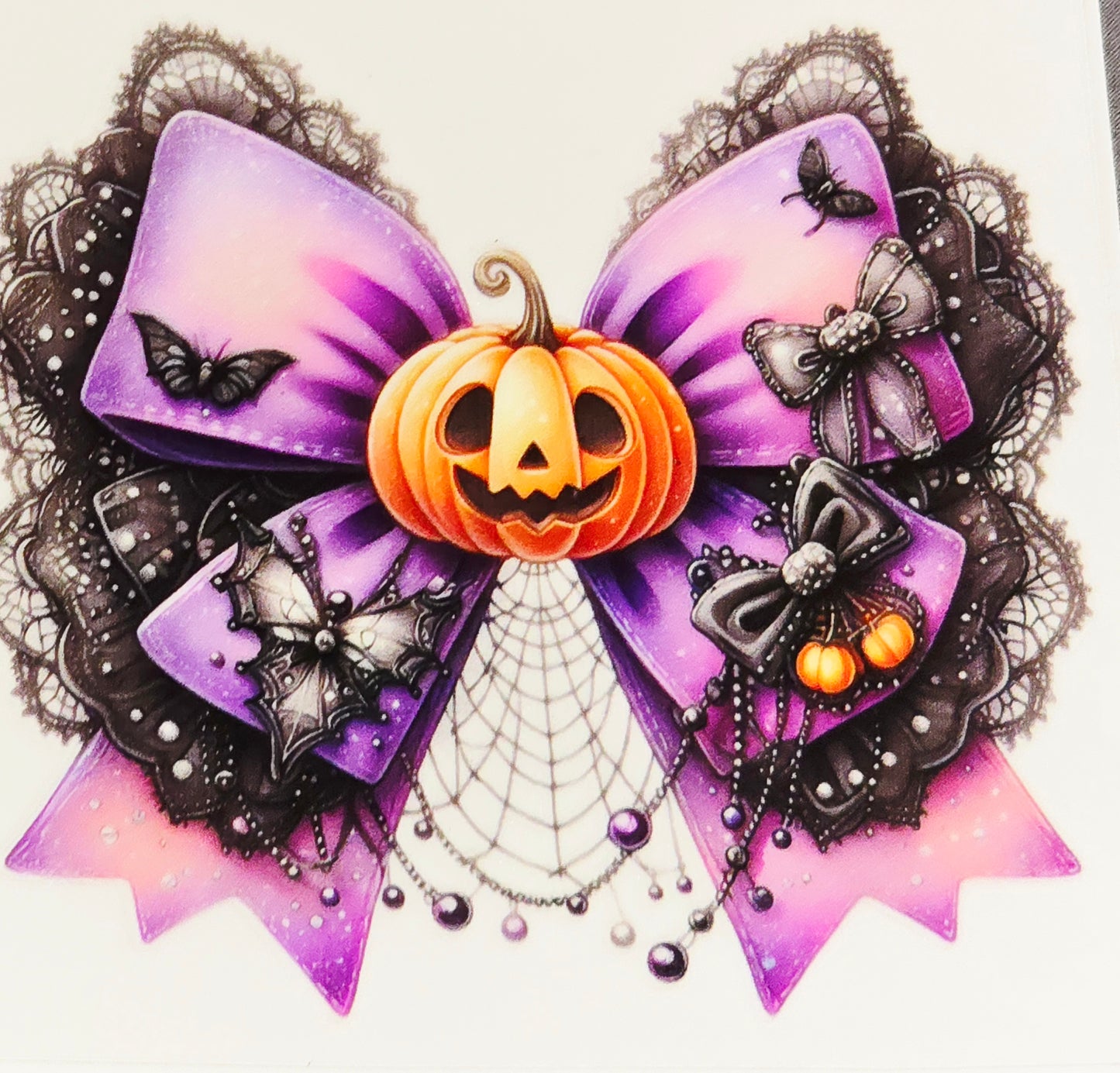 Medium Halloween decorative UV DTF bows
