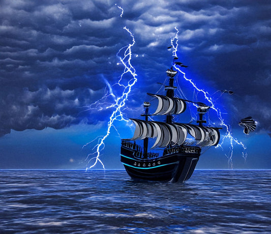 Blue sea storm