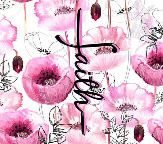 Pink floral Faith