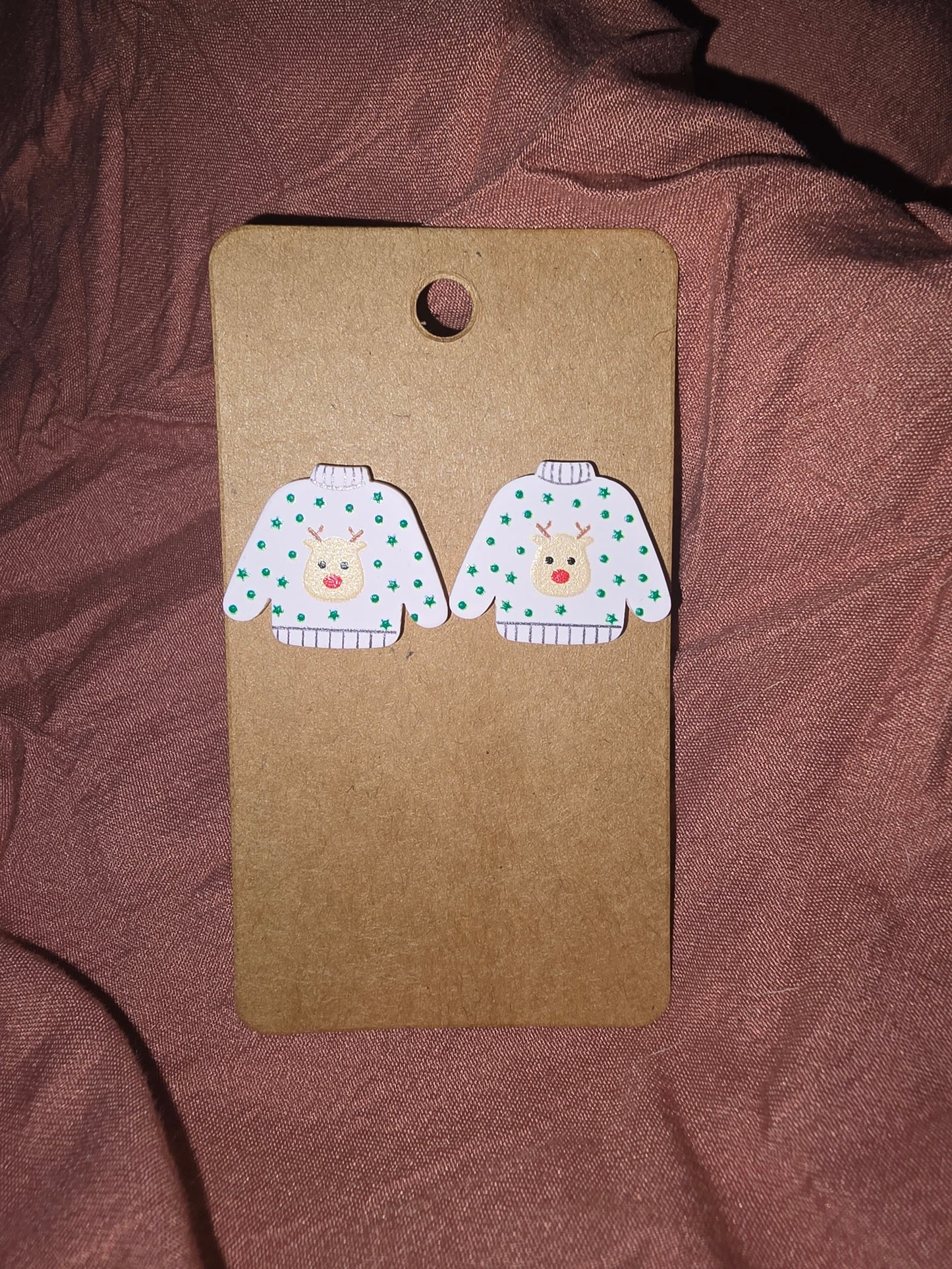 Reindeer sweater earrings