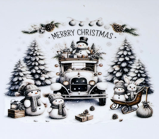 Christmas scene medium clear UV DTF's