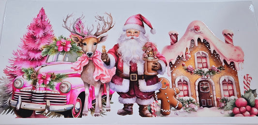Christmas Santa clear UV DTF decal wrap