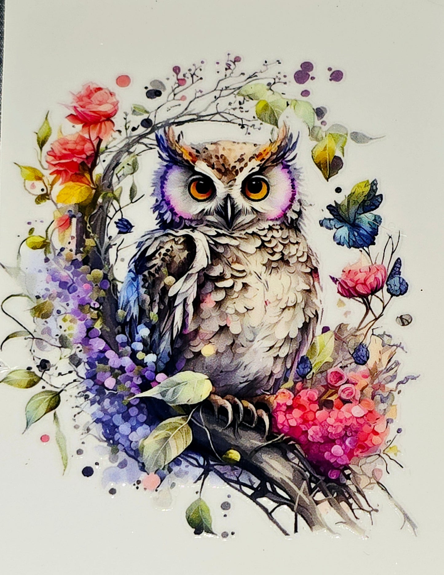 Owls medium clear UV DTF