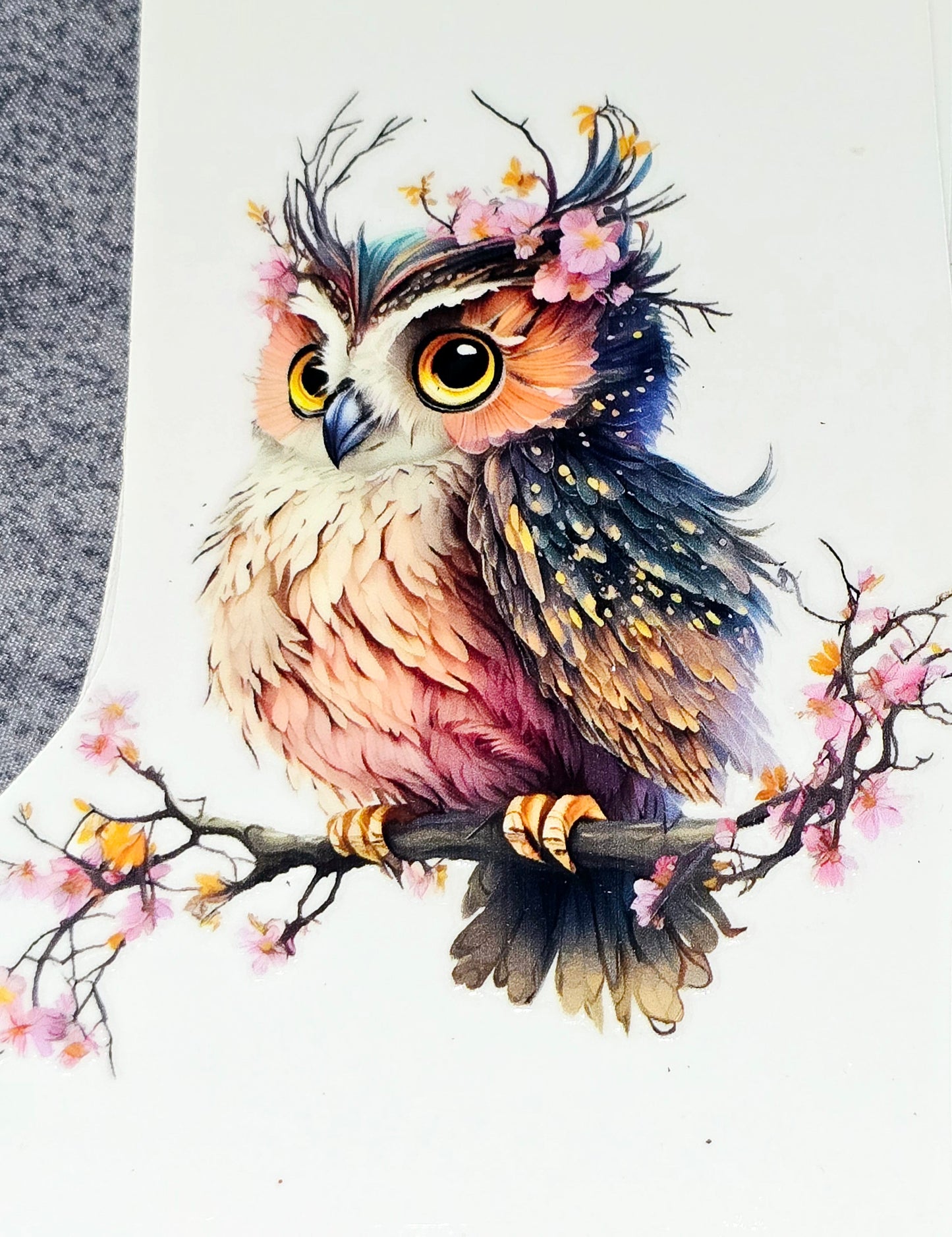 Owls medium clear UV DTF
