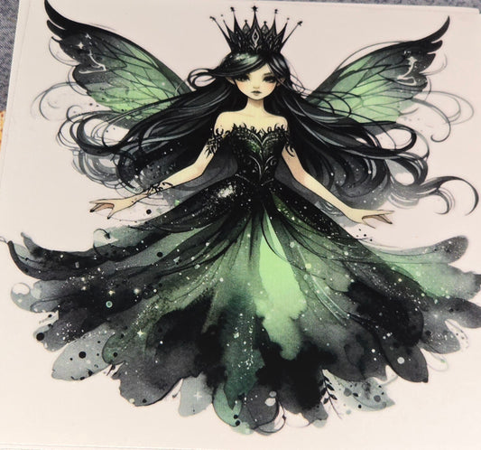 Dark mystical fairy xl clear UV DTF