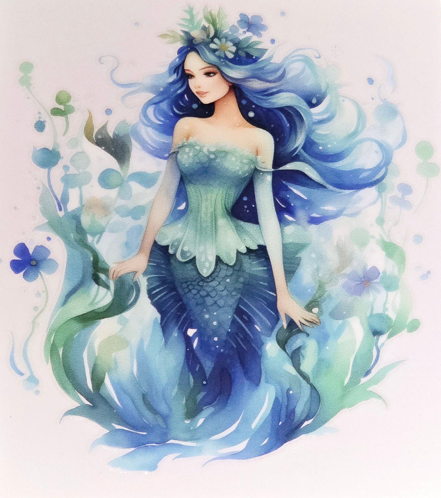Mystical mermaid large clear UVDTF