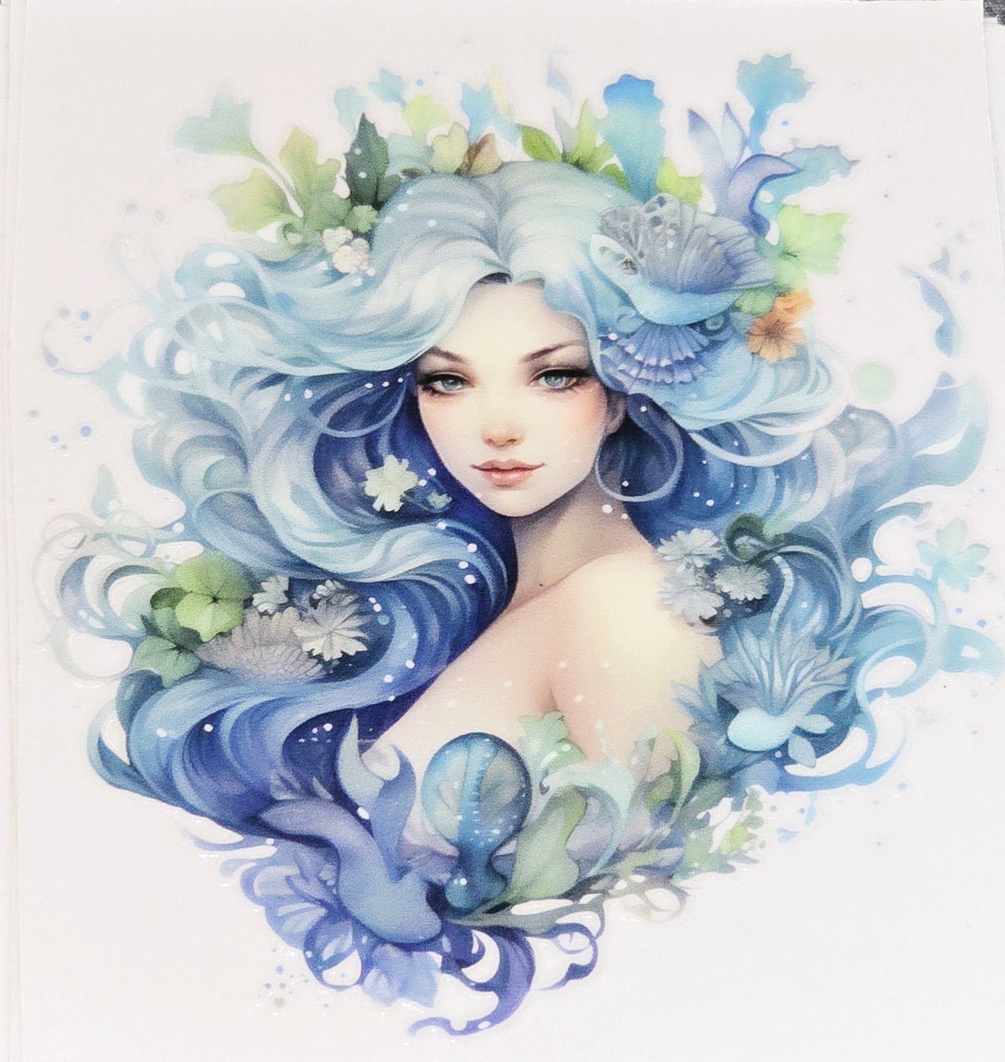Mystical mermaid large clear UVDTF