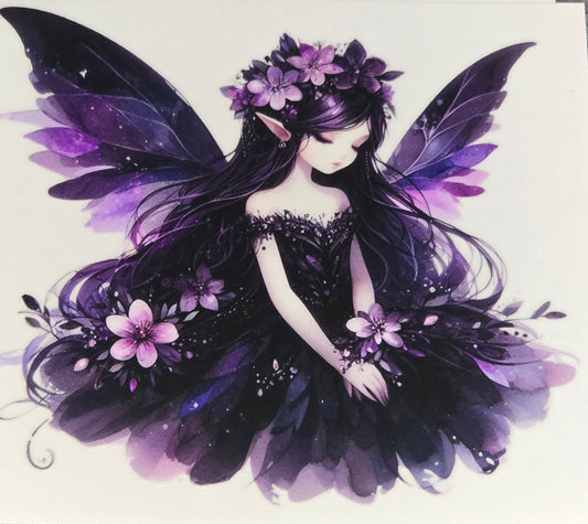 Purple mystical fairy xl clear  UV DTF