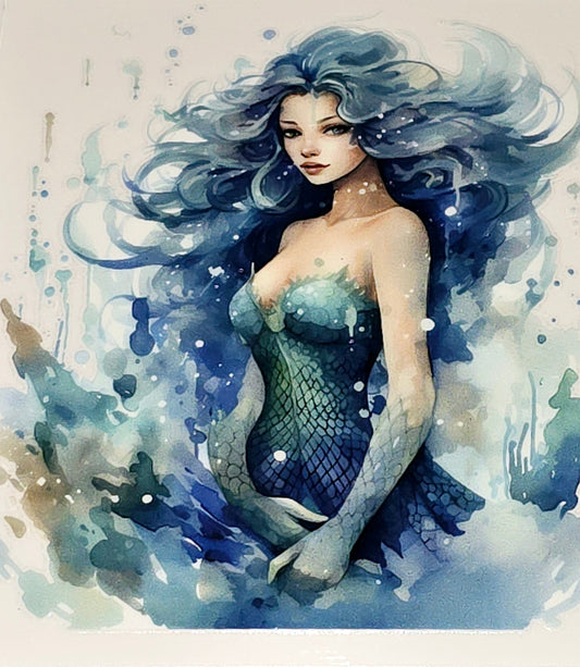 Mystical mermaid large clear UVDTF