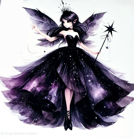 Mystical purple fairy large clear UV DTF