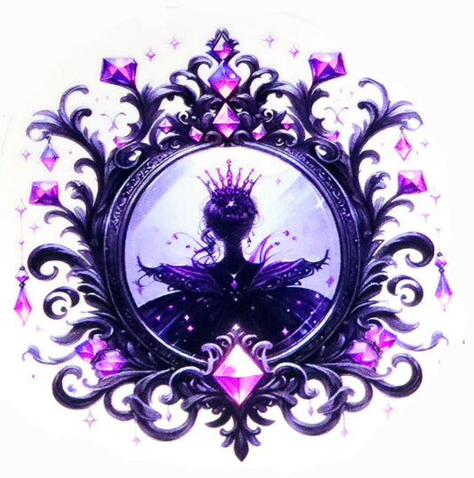 Mystical mirror, mirror on the wall small clear UV DTF