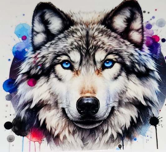 Paint splatter husky large clear uv dtf